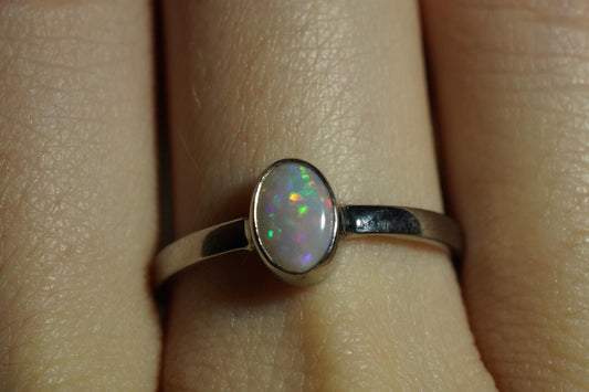 Australian Opal Ring | Sterling Silver | Size 7