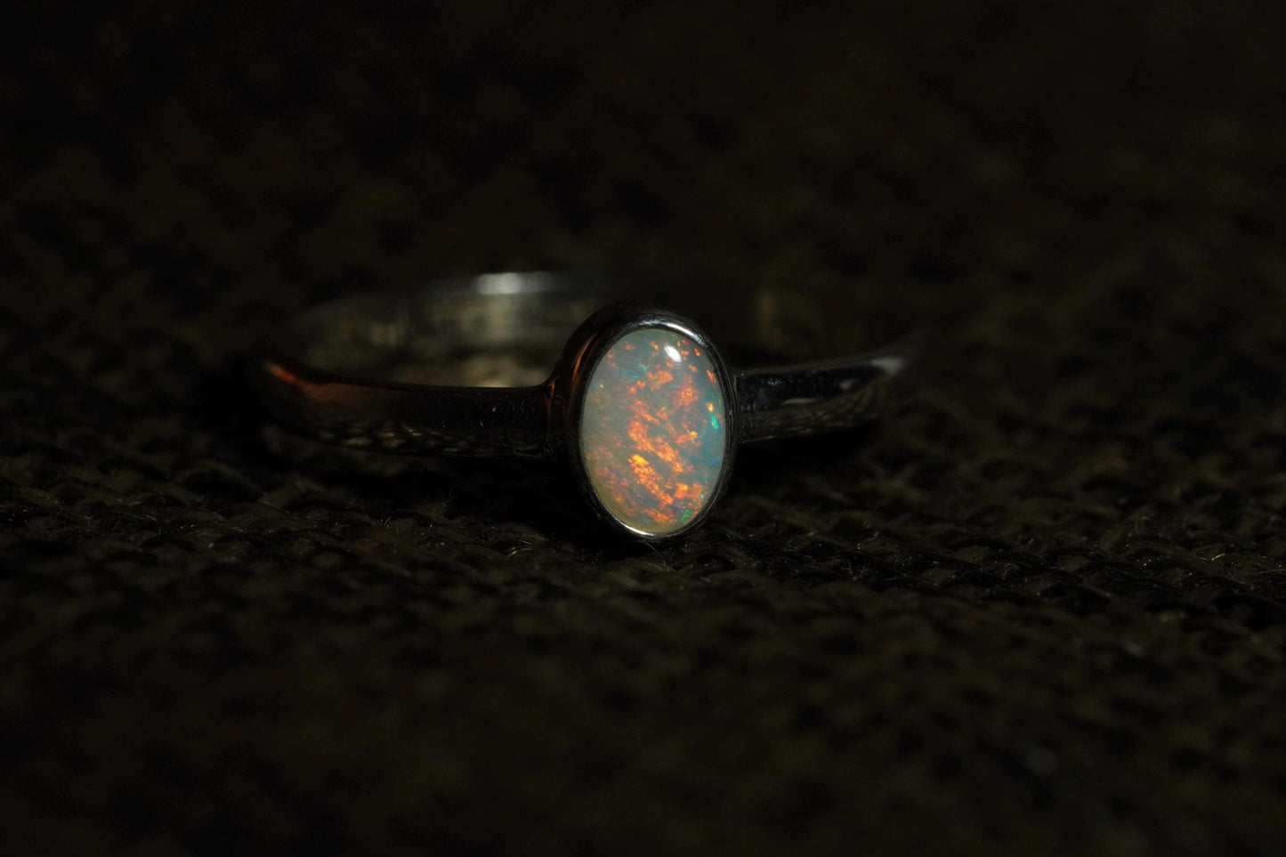 Australian Opal Ring | Sterling Silver | Size 7