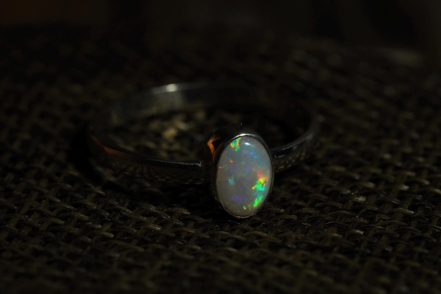 Australian Opal Ring | Sterling Silver | Size 7