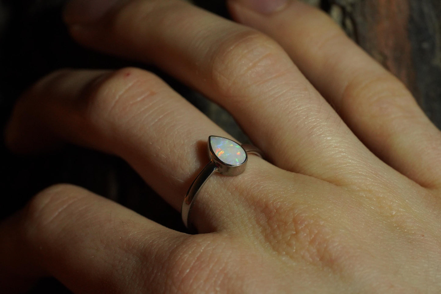 Australian Opal Ring | Sterling Silver | Size 7