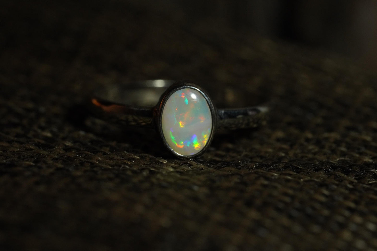 Australian Opal Ring | Sterling Silver | Size 7