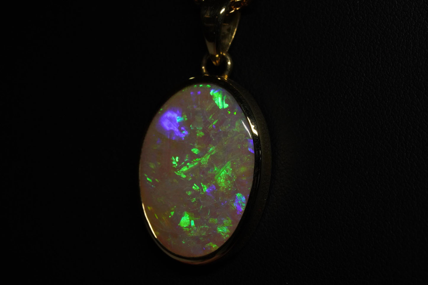 Gold Australian Opal Pendant