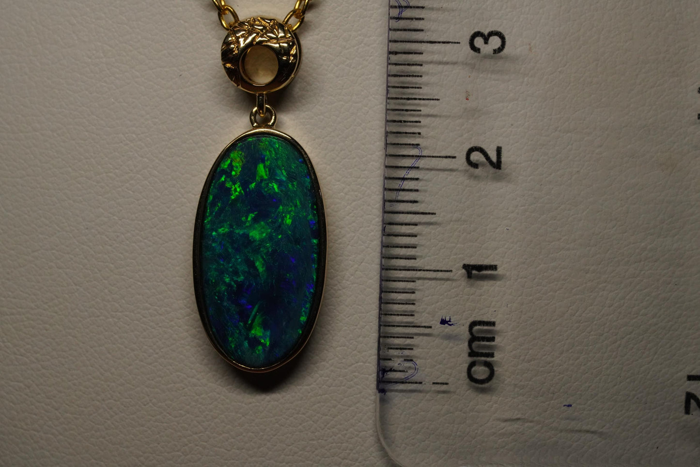 Gold Australian Opal Pendant