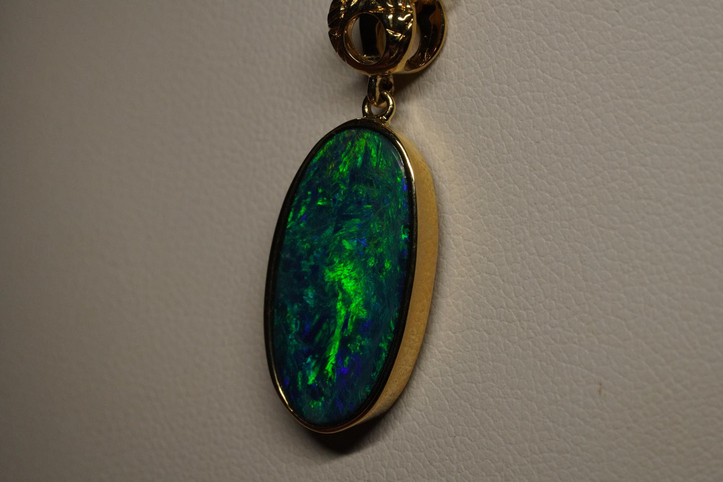 Gold Australian Opal Pendant