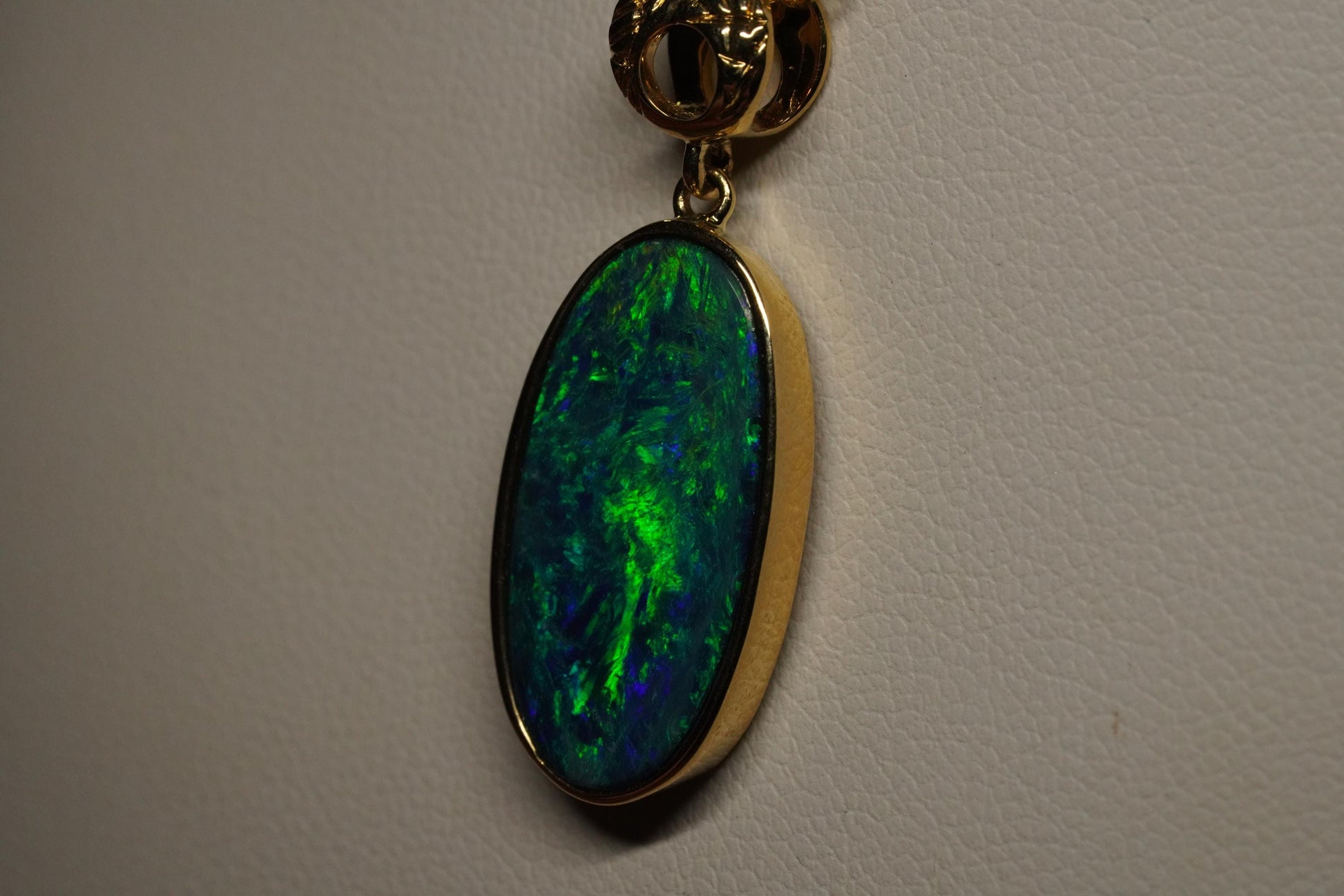 Gold Australian Opal Pendant