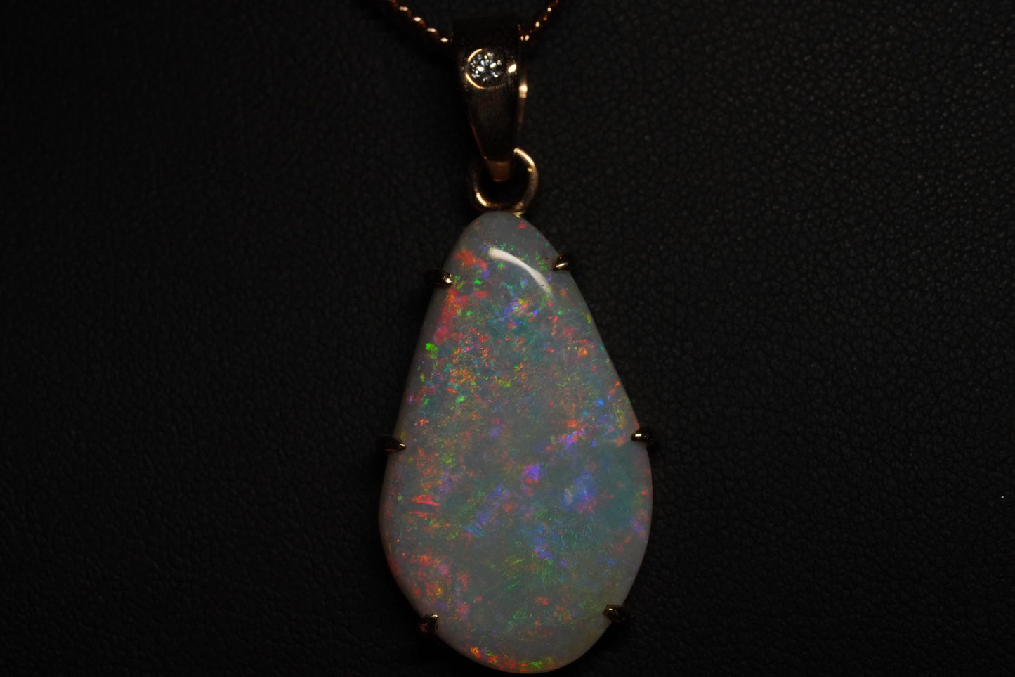 Rose Gold Australian Opal Pendant