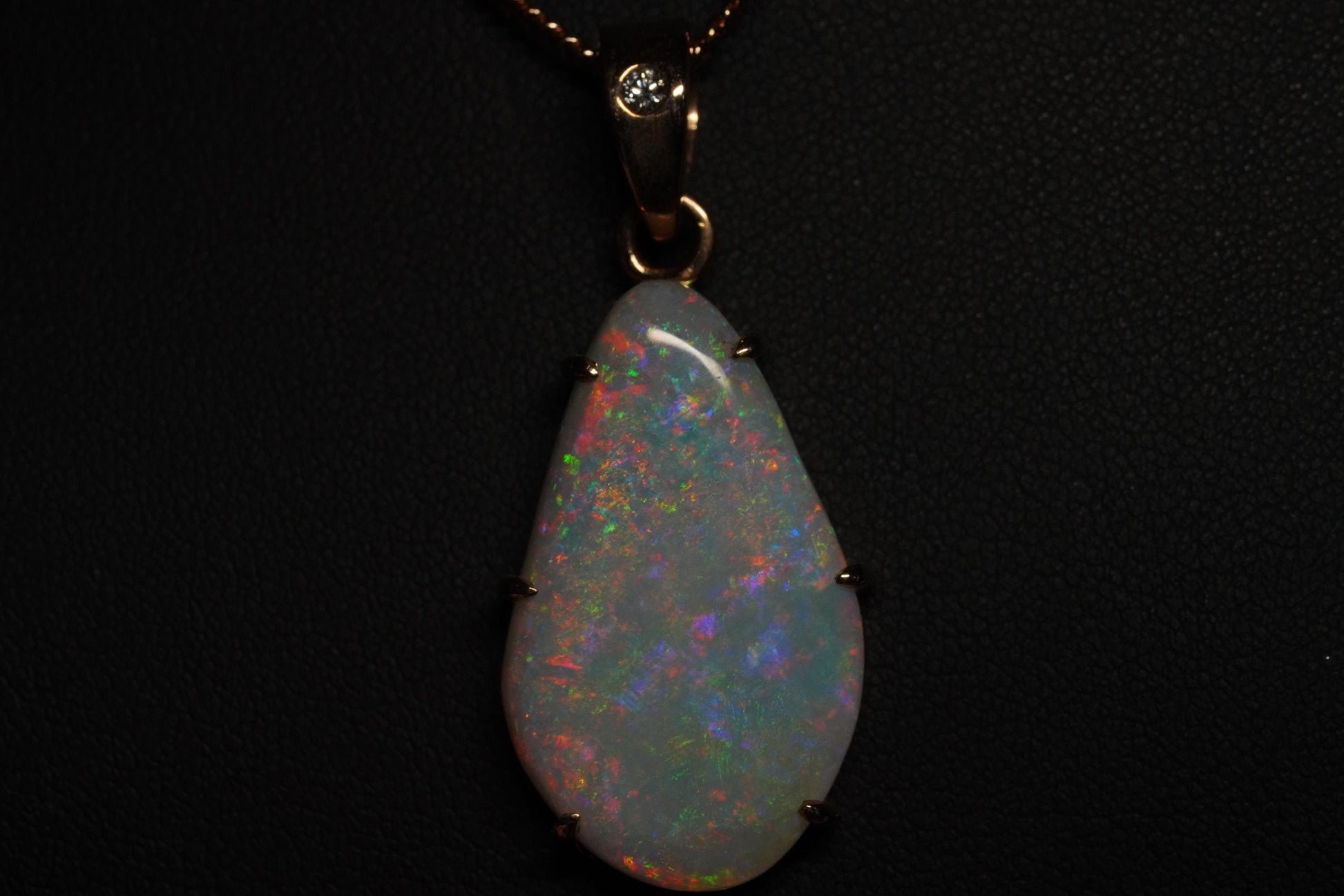 Rose Gold Australian Opal Pendant