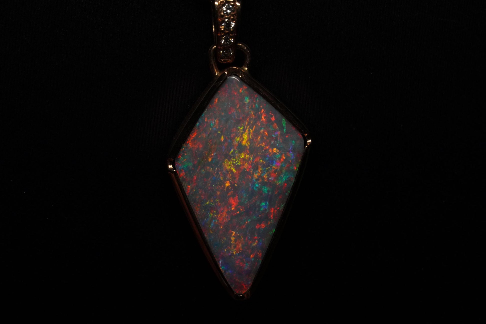 Rose Gold Australian Opal Pendant
