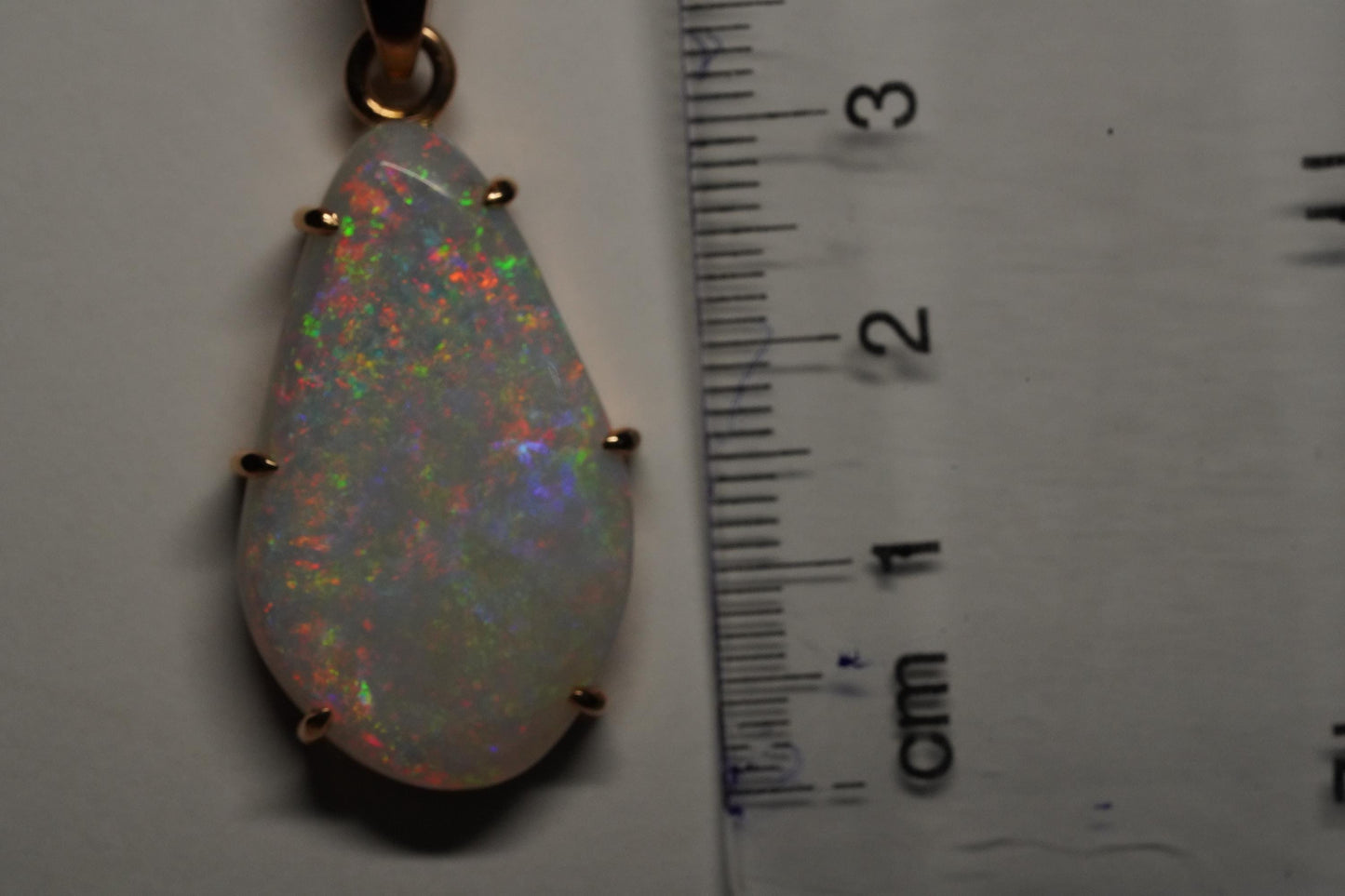 Rose Gold Australian Opal Pendant