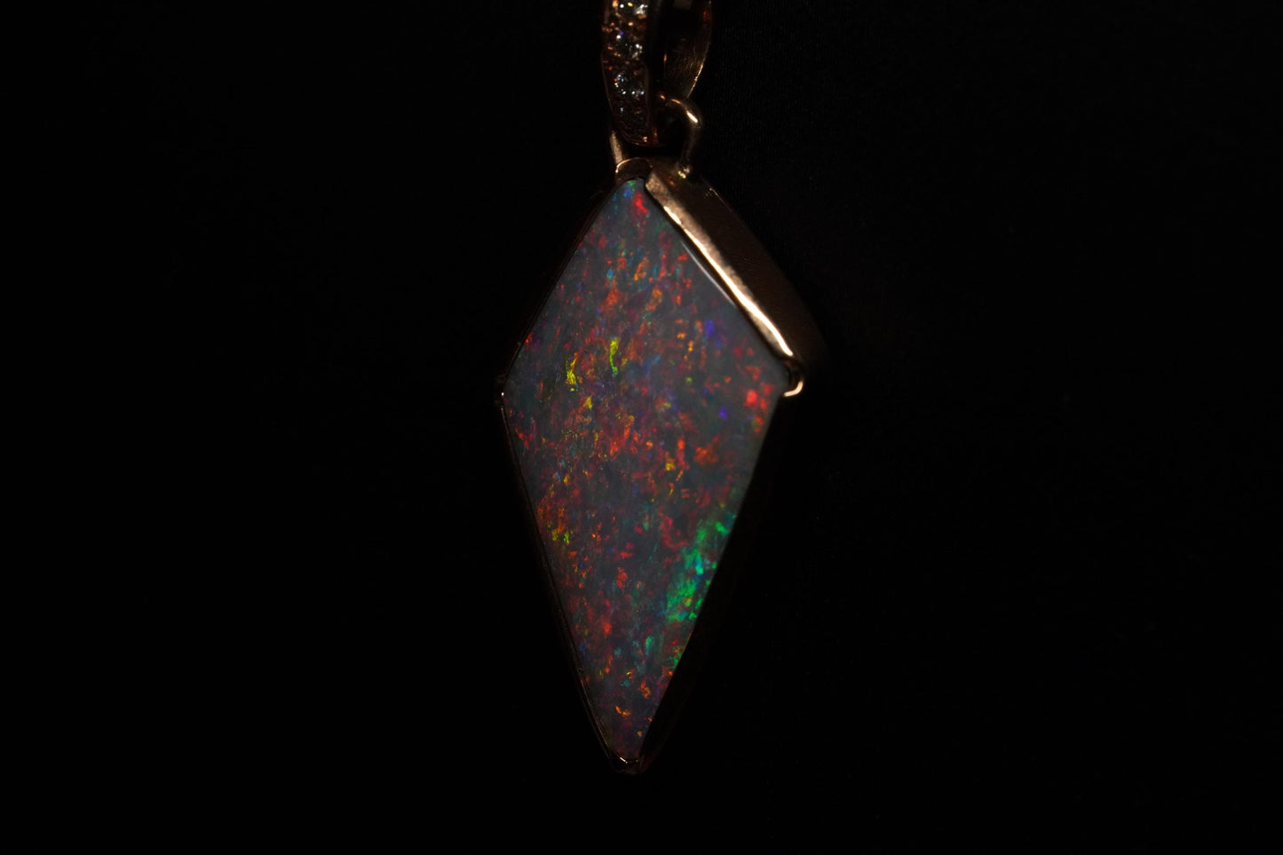 Rose Gold Australian Opal Pendant