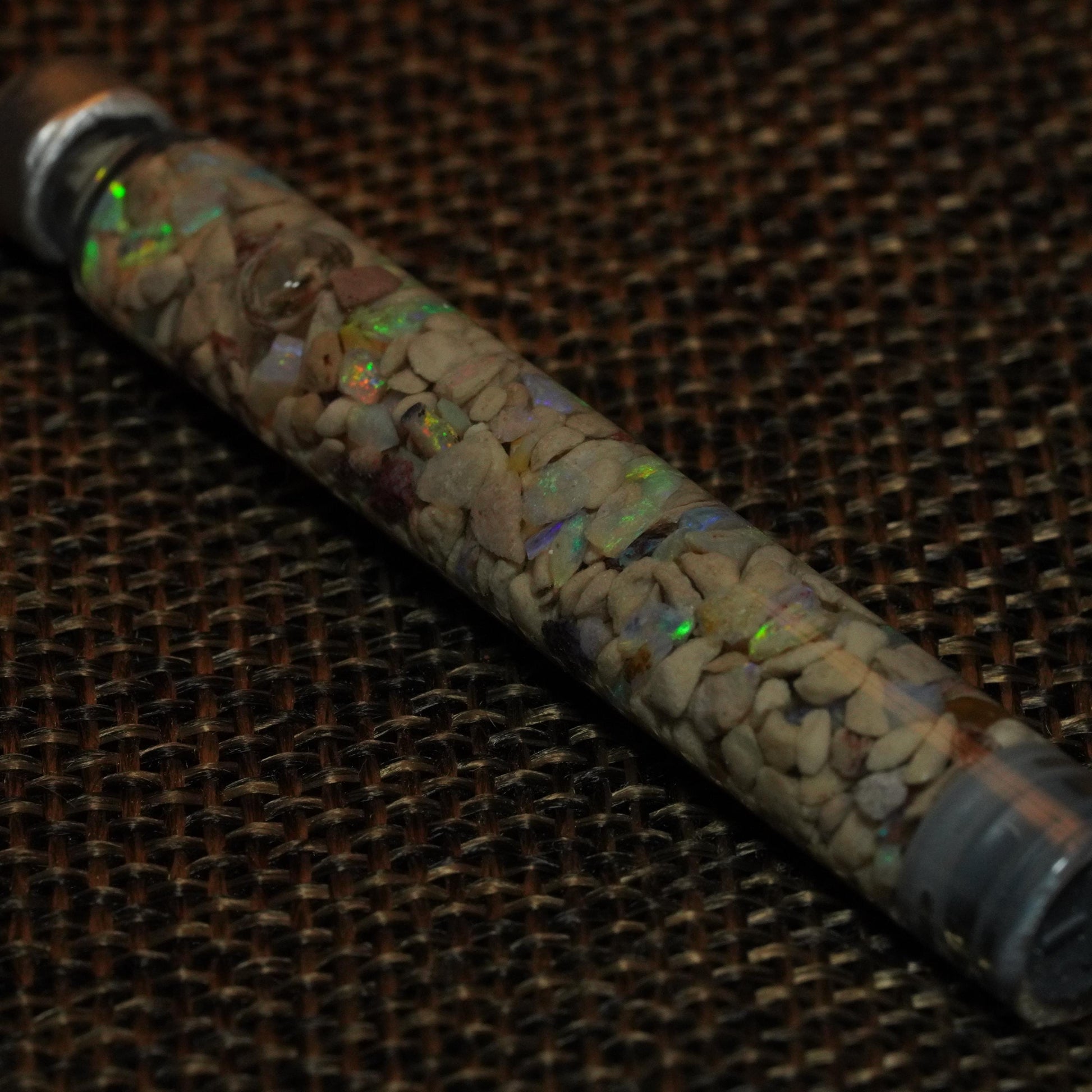 Raw Rough Opal Chip Tube | Gift for them | October Birthstone