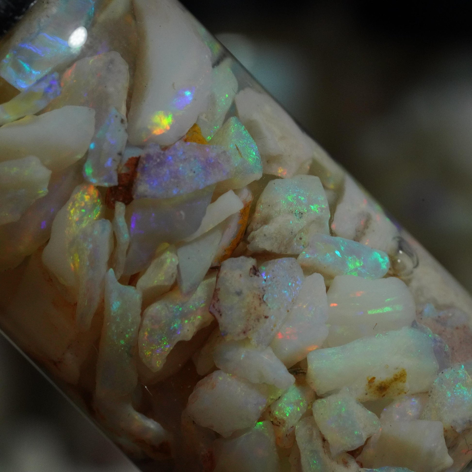 Raw Rough Opal Chip Jar | Gift for them | October Birthstone