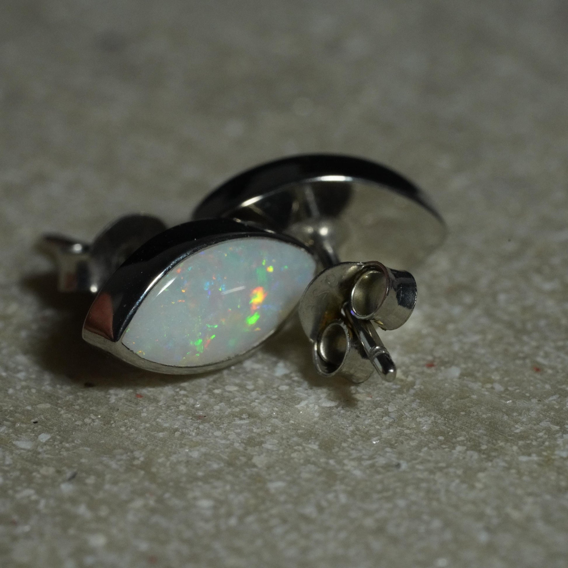 Handmade Australian Opal Earrings – Sterling Silver | Natural Gemstone Jewellery