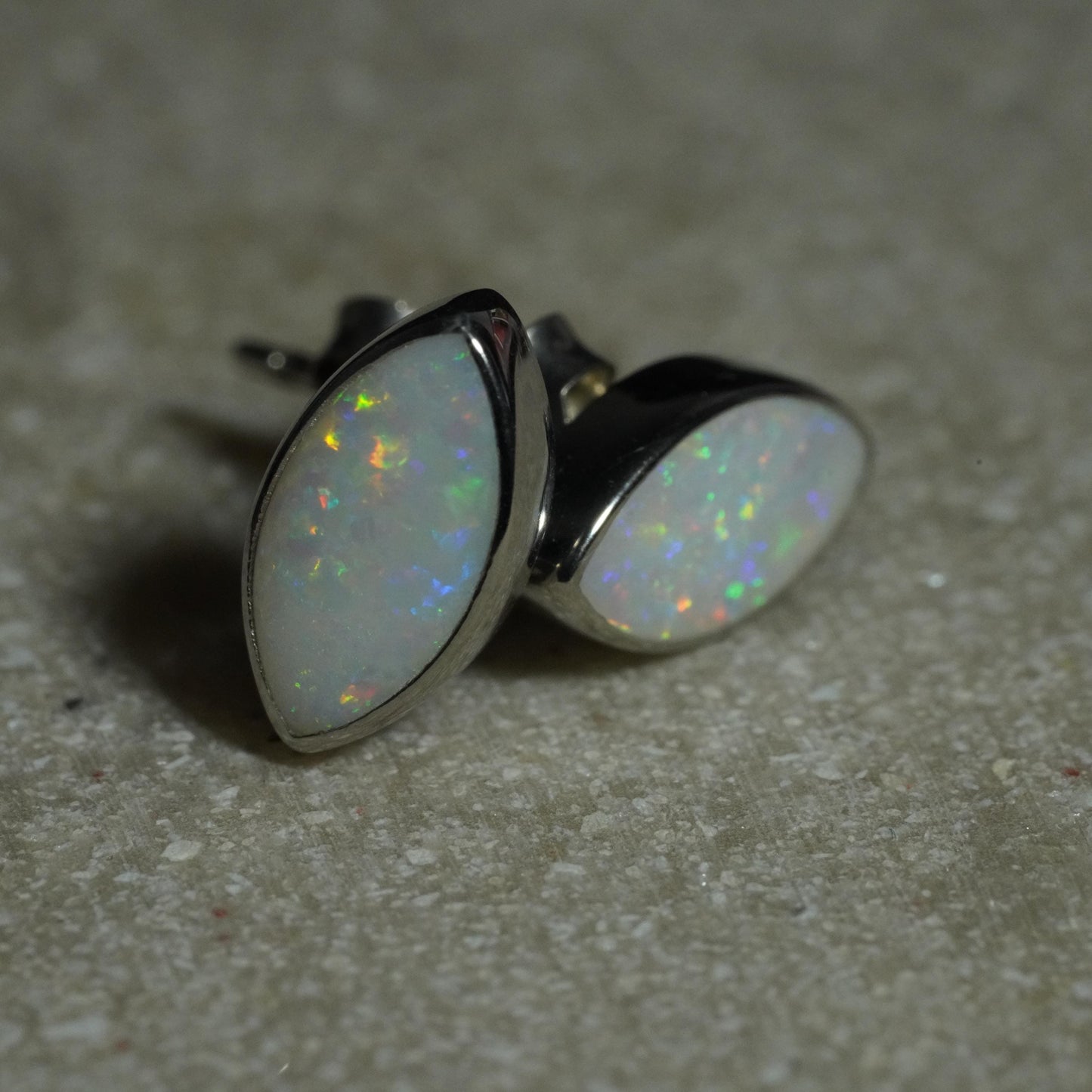 Handmade Australian Opal Earrings – Sterling Silver | Natural Gemstone Jewellery