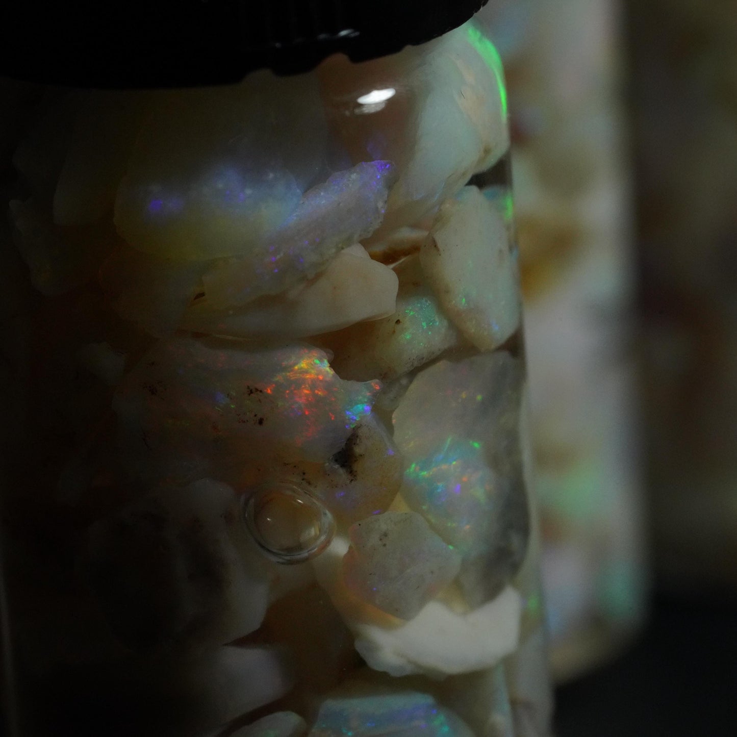 Raw Rough Opal Chip Jar | Gift for them | October Birthstone