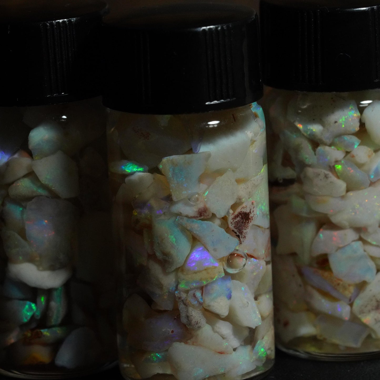 Raw Rough Opal Chip Jar | Gift for them | October Birthstone