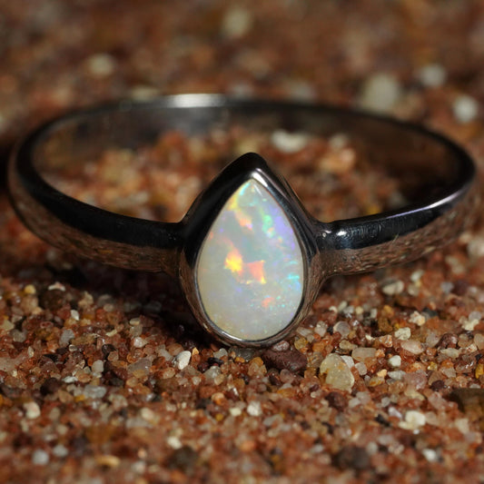 Australian Opal Ring | Sterling Silver | Size 9