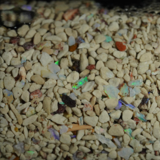 Rough Opal Chip & Rock Jar