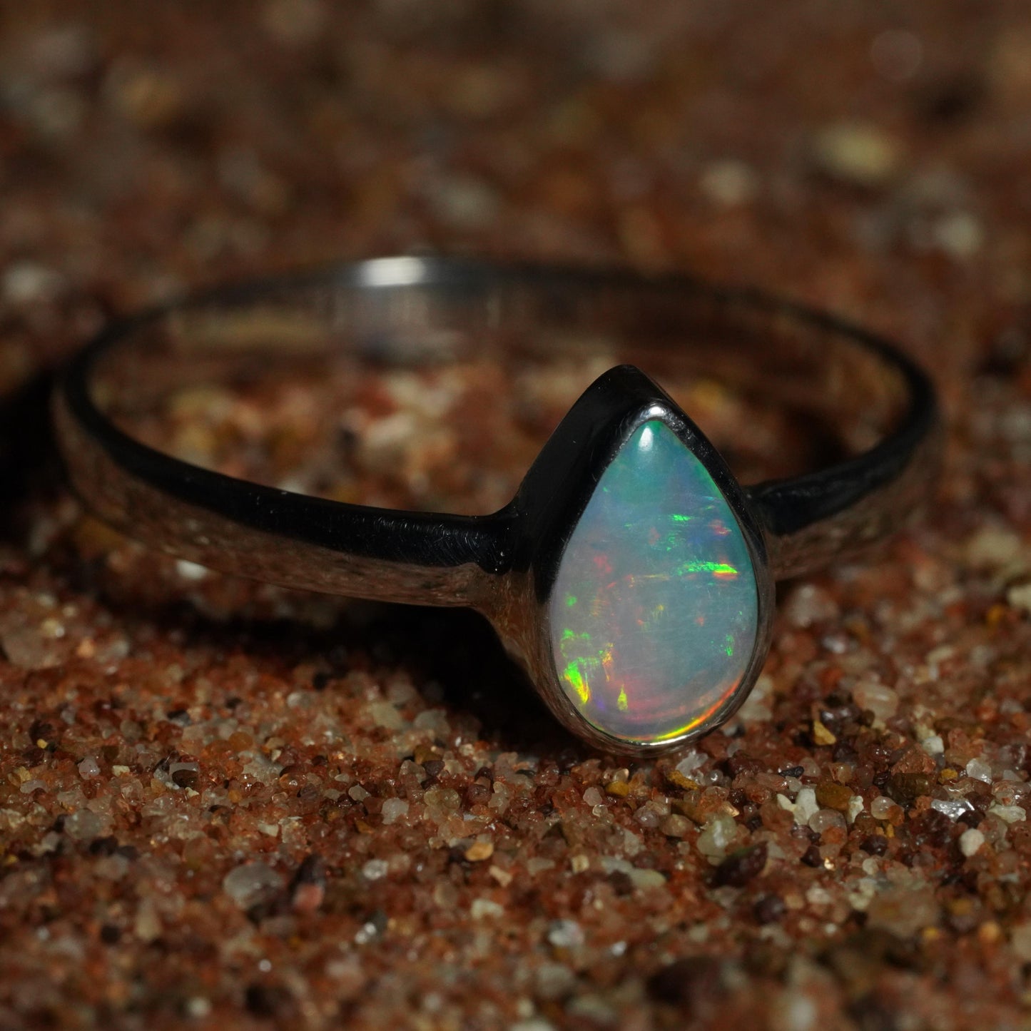 Australian Opal Ring | Sterling Silver | Size 9