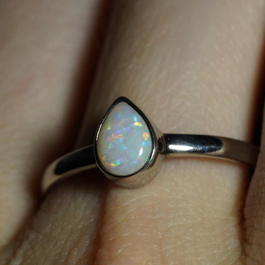 Australian Opal Ring | Sterling Silver | Size 9