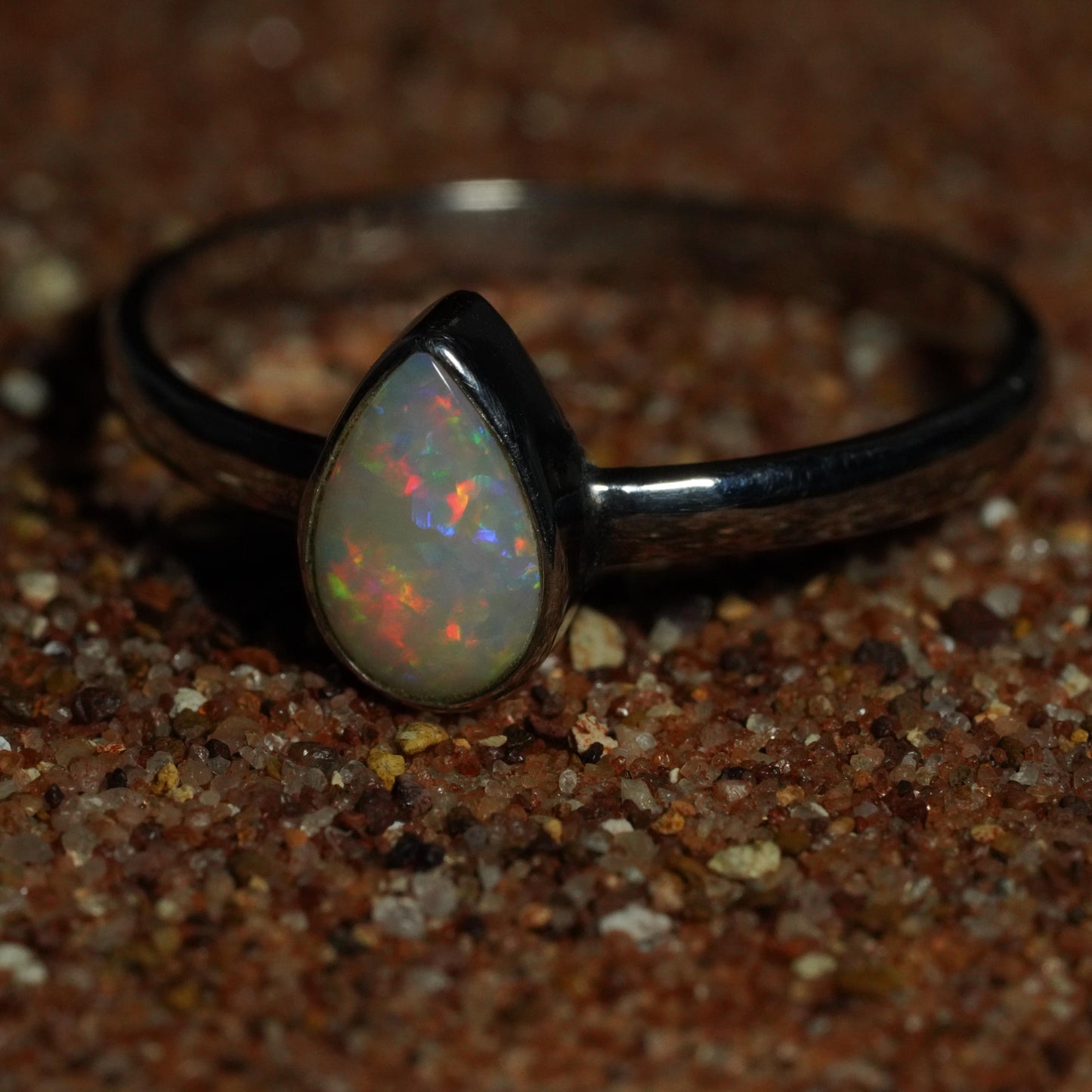 Australian Opal Ring | Sterling Silver | Size 9