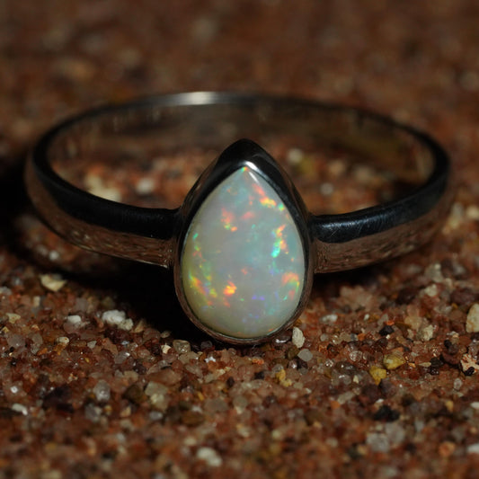 Australian Opal Ring | Sterling Silver | Size 9