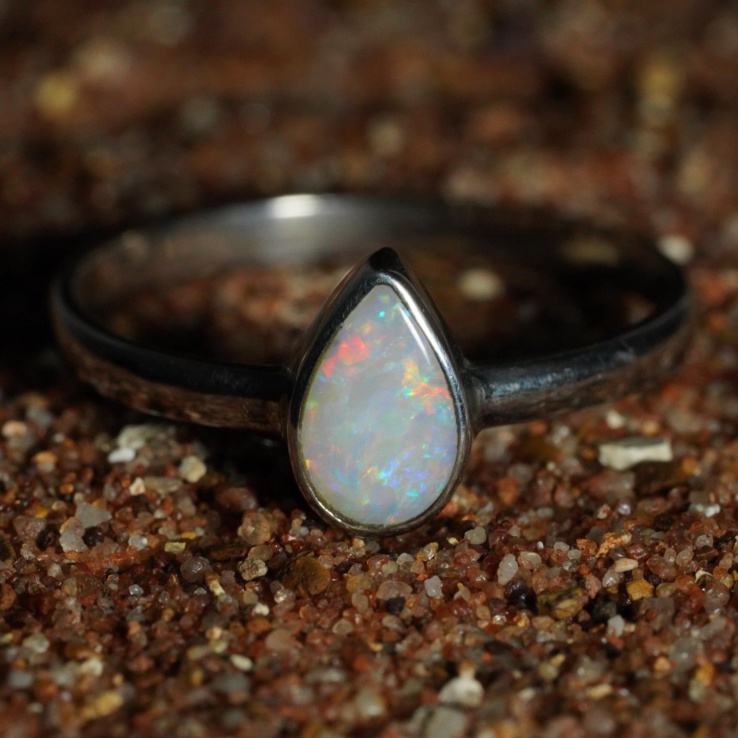 Australian Opal Ring | Sterling Silver | Size 9