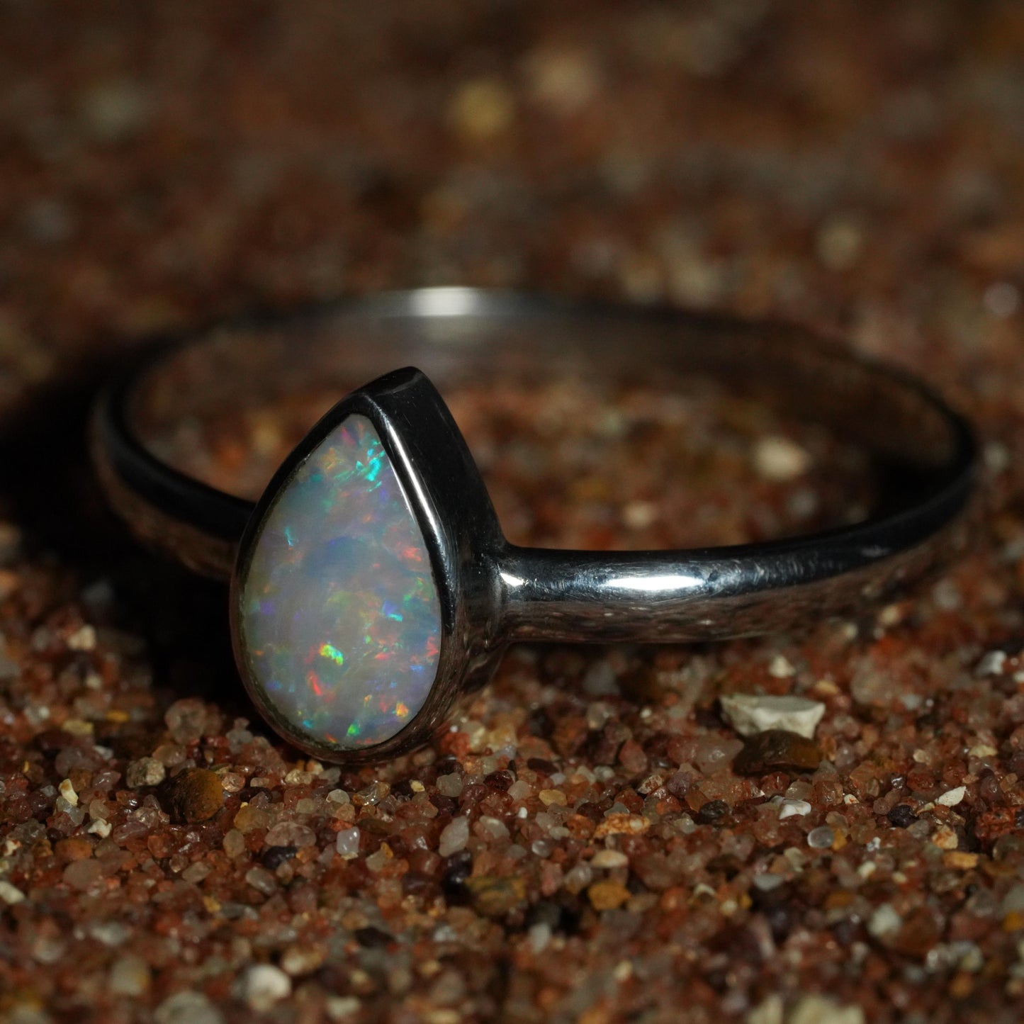 Australian Opal Ring | Sterling Silver | Size 9