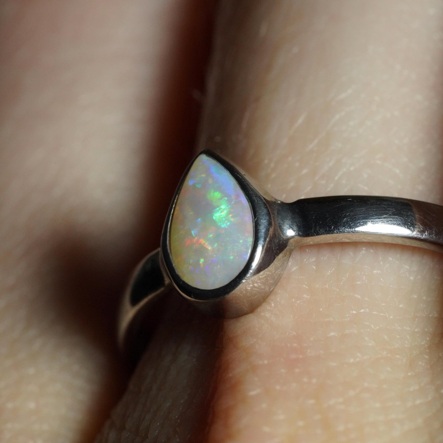 Australian Opal Ring | Sterling Silver | Size 9