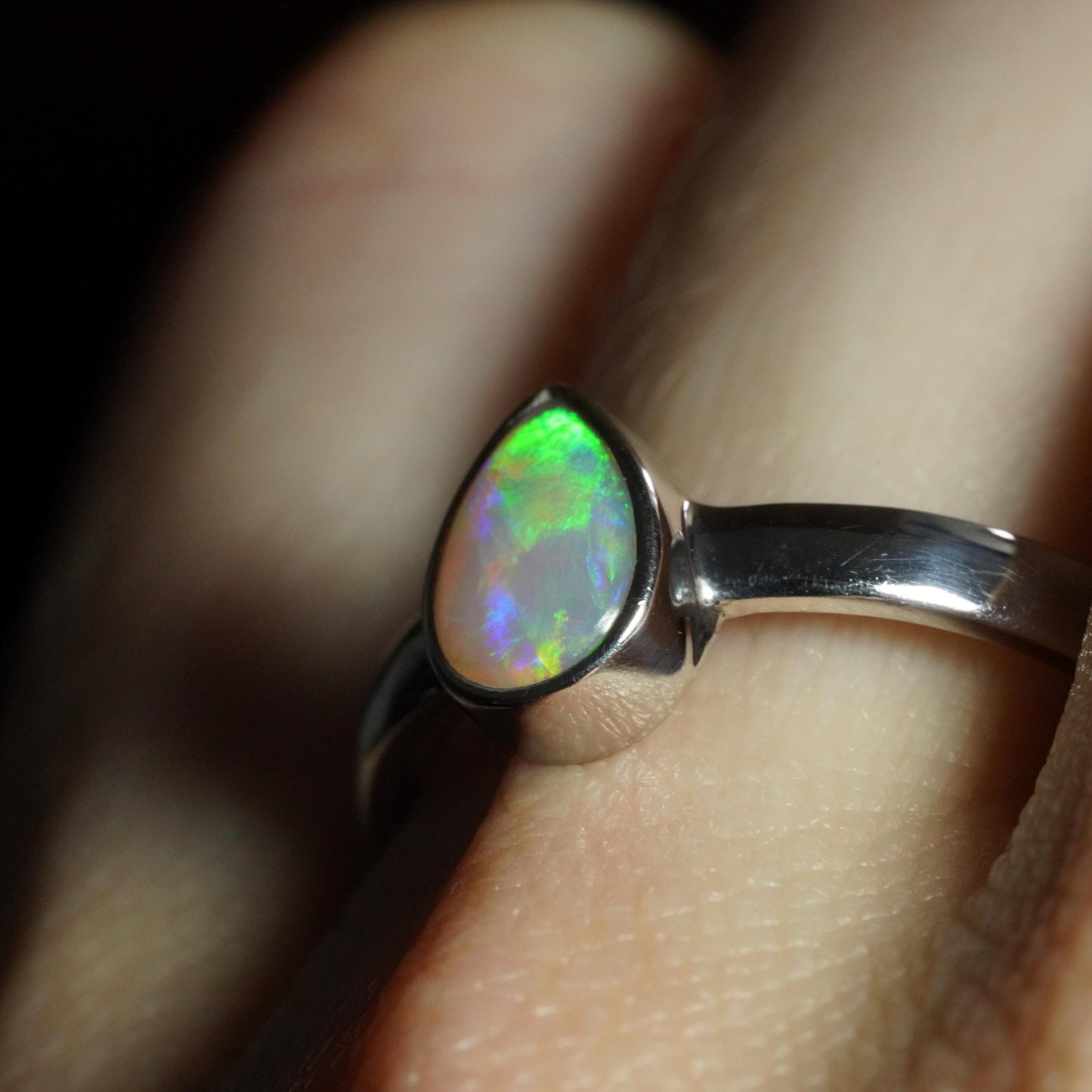 Australian Opal Ring | Sterling Silver | Size 9