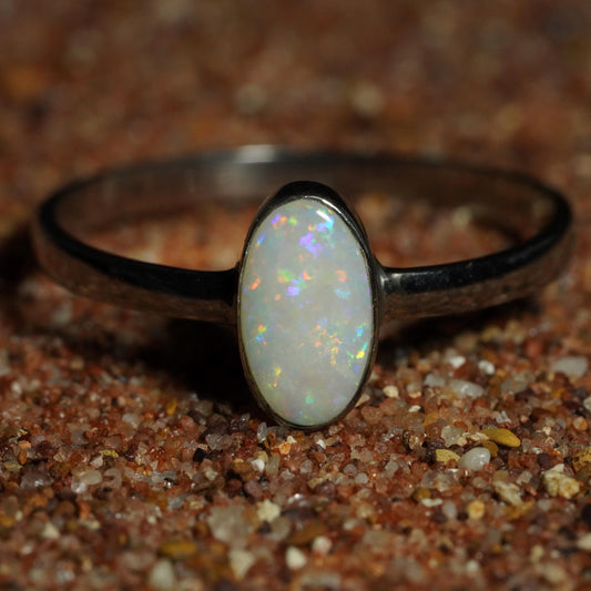 Australian Opal Ring | Sterling Silver | Size 10