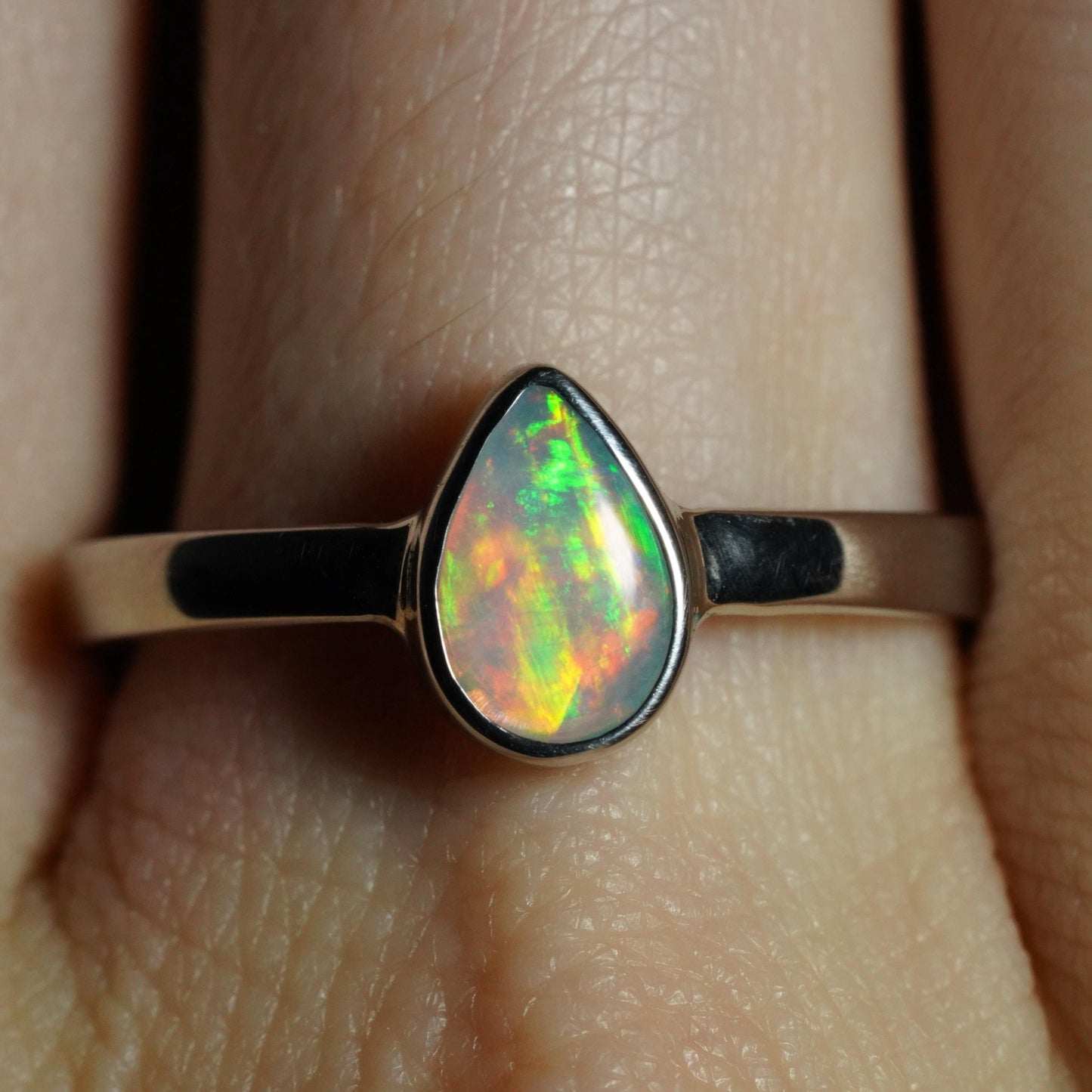 Australian Opal Ring | Sterling Silver | Size 9