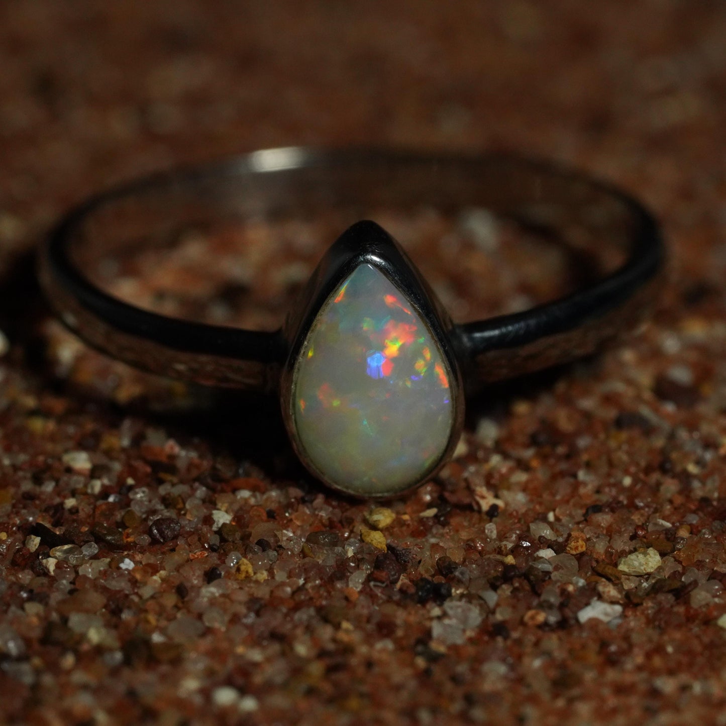 Australian Opal Ring | Sterling Silver | Size 9