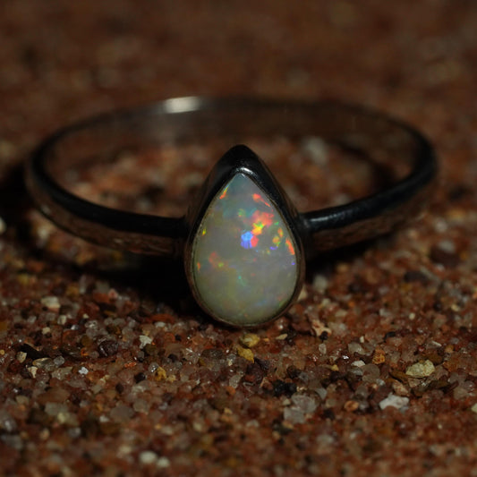 Australian Opal Ring | Sterling Silver | Size 9