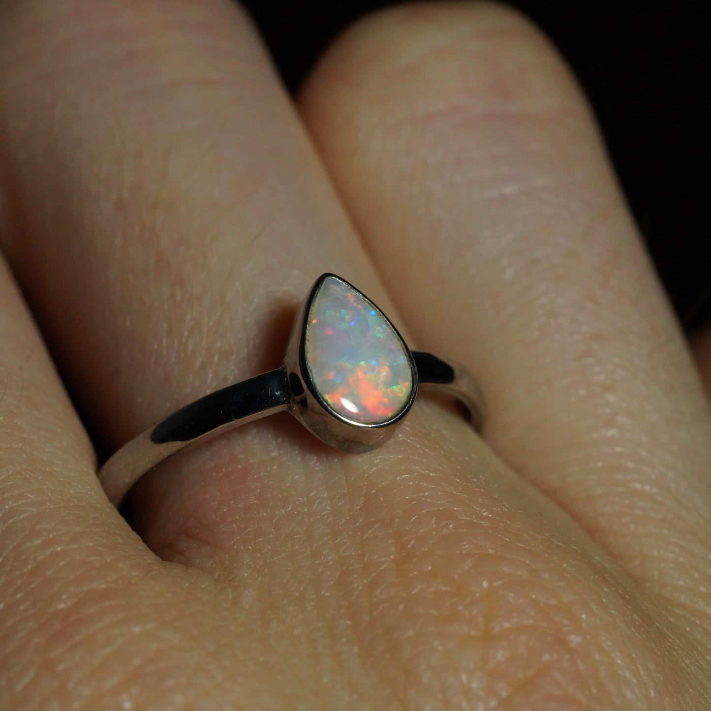 Australian Opal Ring | Sterling Silver | Size 9