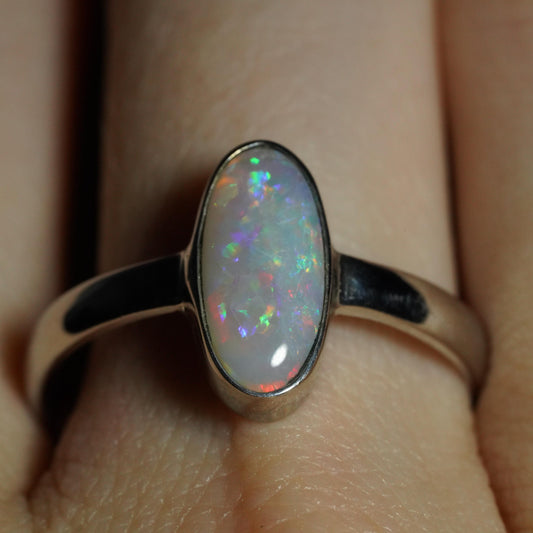 Australian Opal Ring | Sterling Silver | Size 9