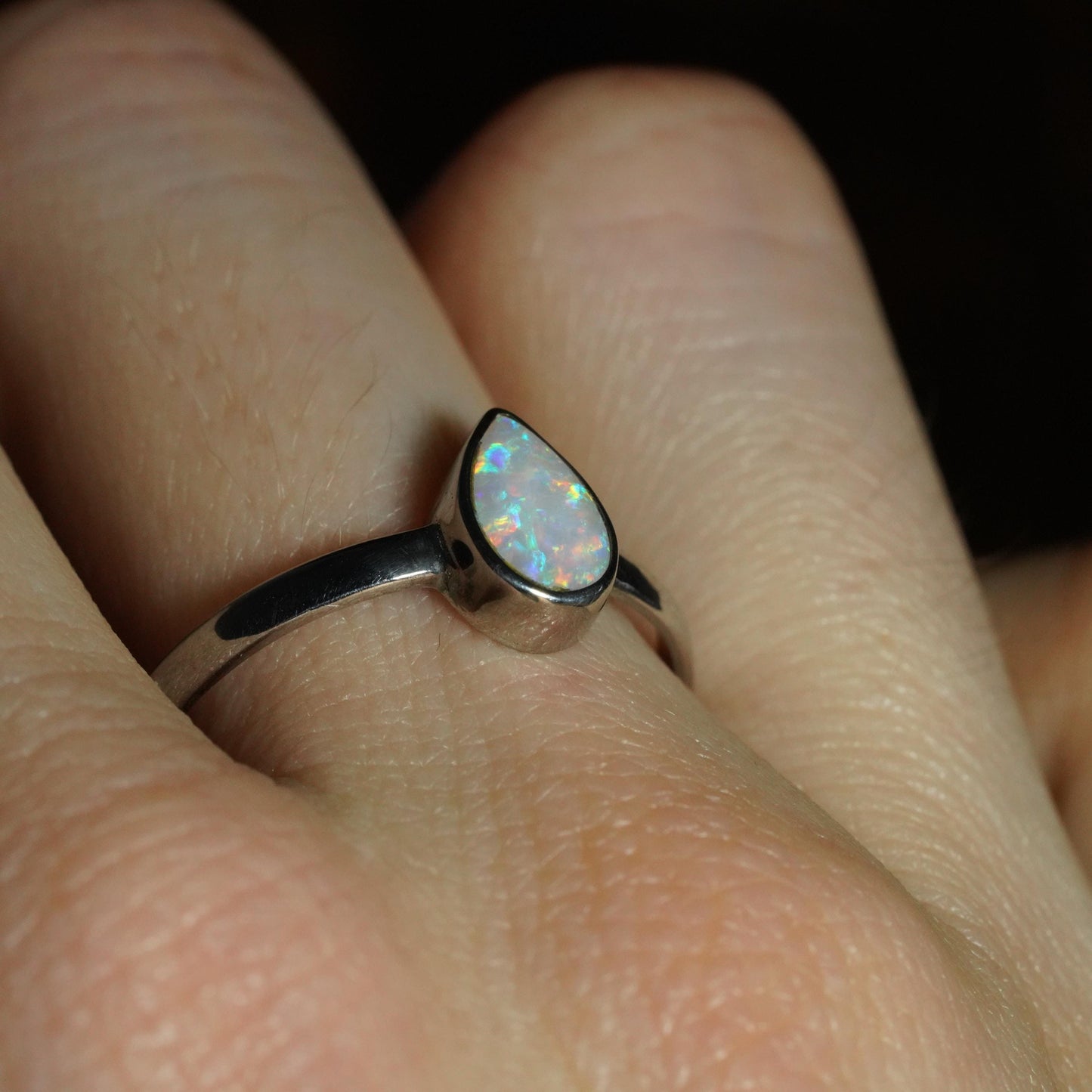 Australian Opal Ring | Sterling Silver | Size 9
