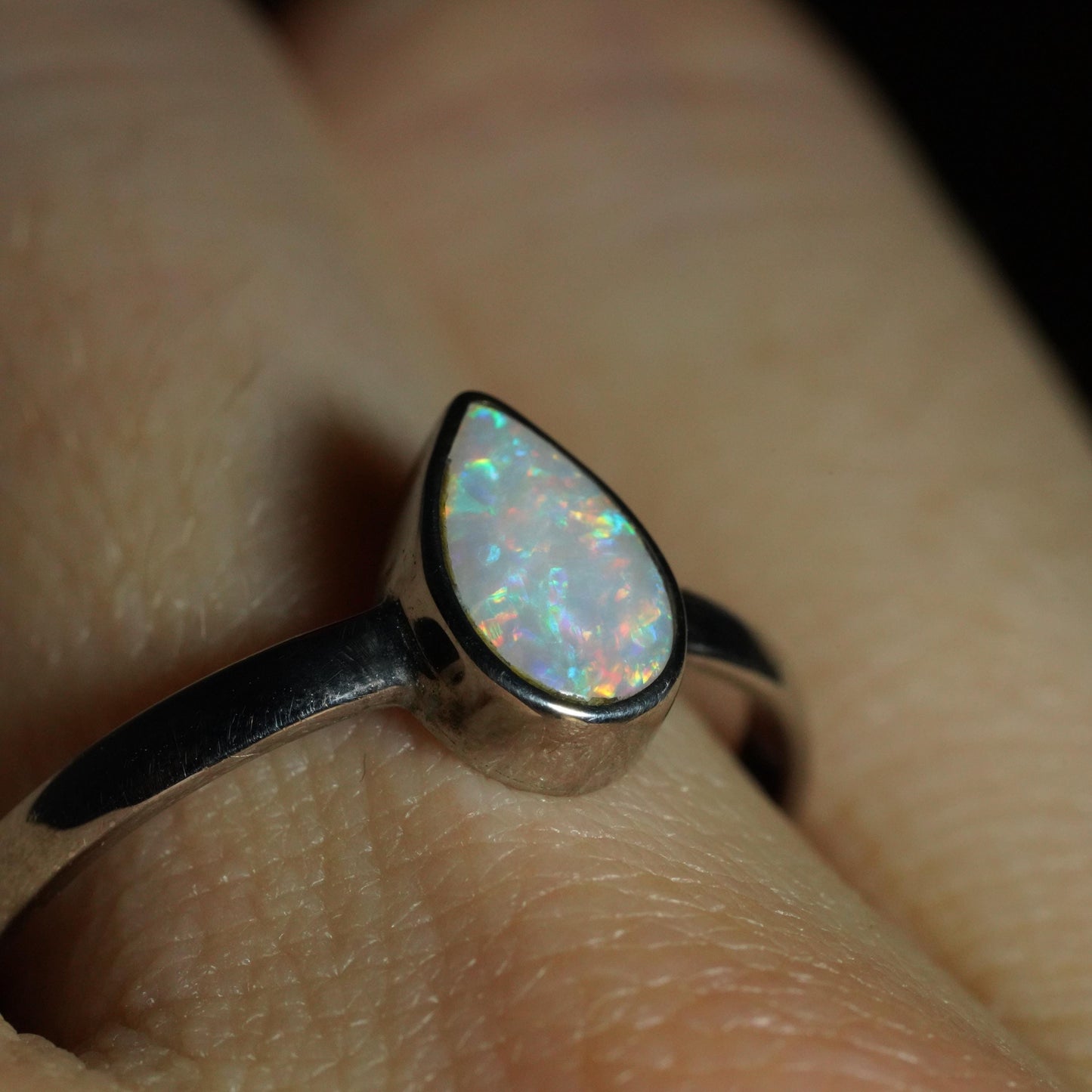 Australian Opal Ring | Sterling Silver | Size 9