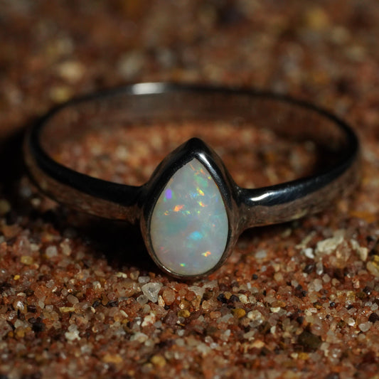 Australian Opal Ring | Sterling Silver | Size 9