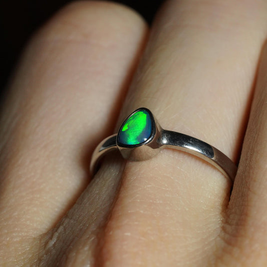 Australian Opal Ring | Sterling Silver | Size 7