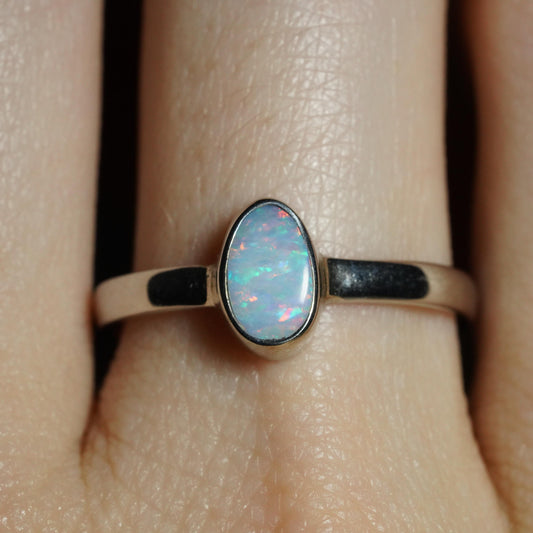 Australian Opal Ring | Sterling Silver | Size 7