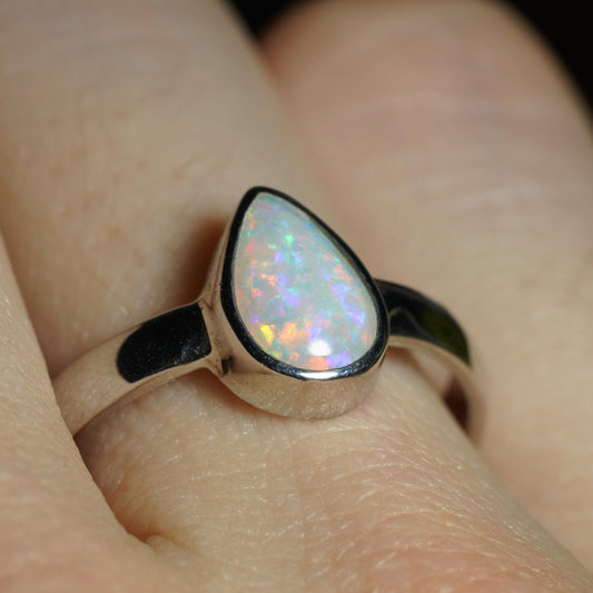 Australian Opal Ring | Sterling Silver | Size 7