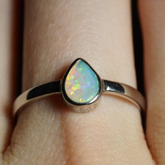 Australian Opal Ring | Sterling Silver | Size 7