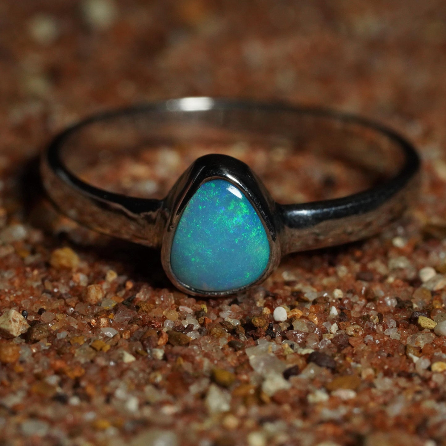 Australian Opal Ring | Sterling Silver | Size 7