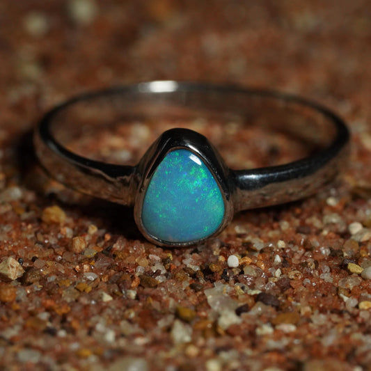 Australian Opal Ring | Sterling Silver | Size 7