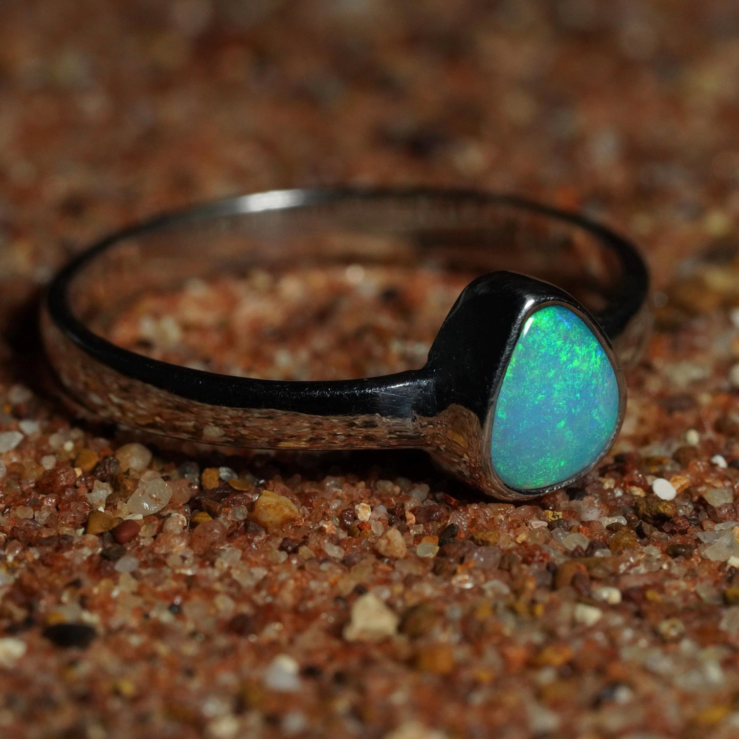 Australian Opal Ring | Sterling Silver | Size 7