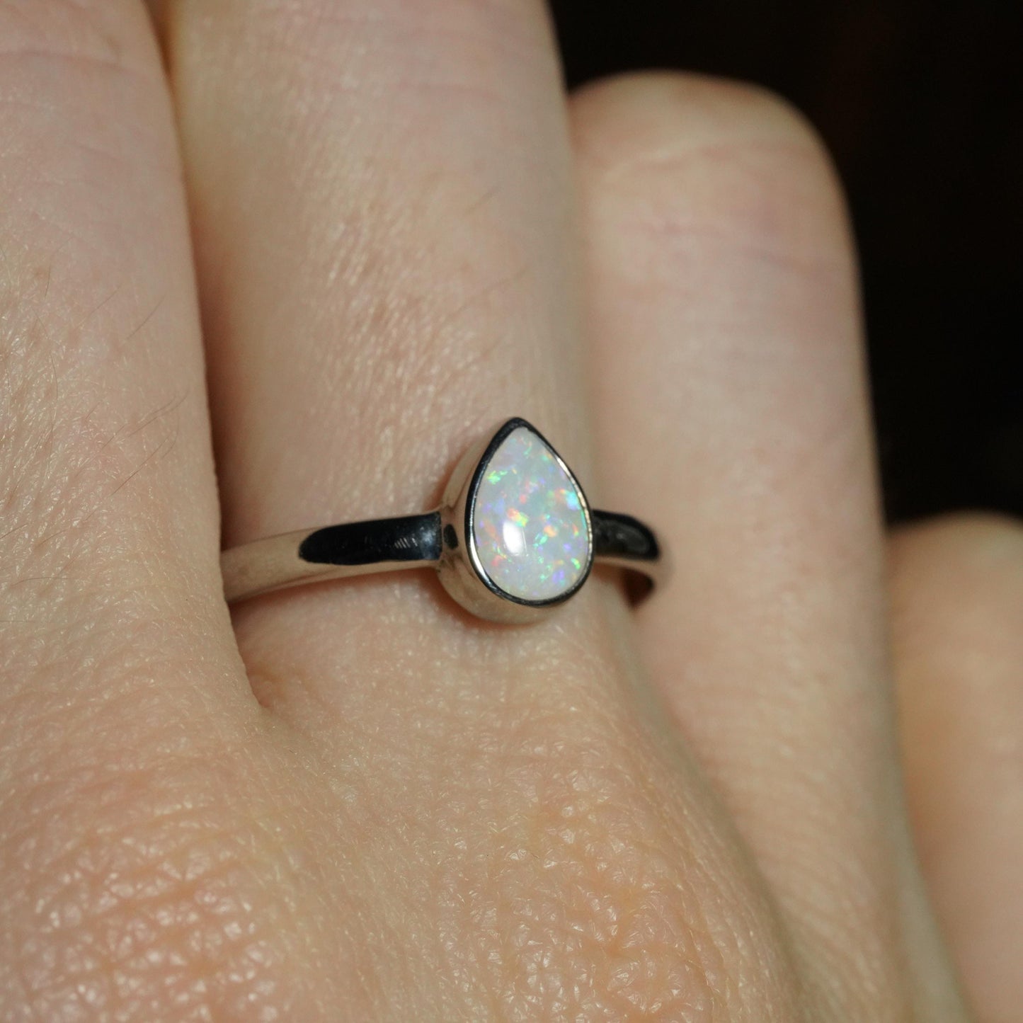 Australian Opal Ring | Sterling Silver | Size 7