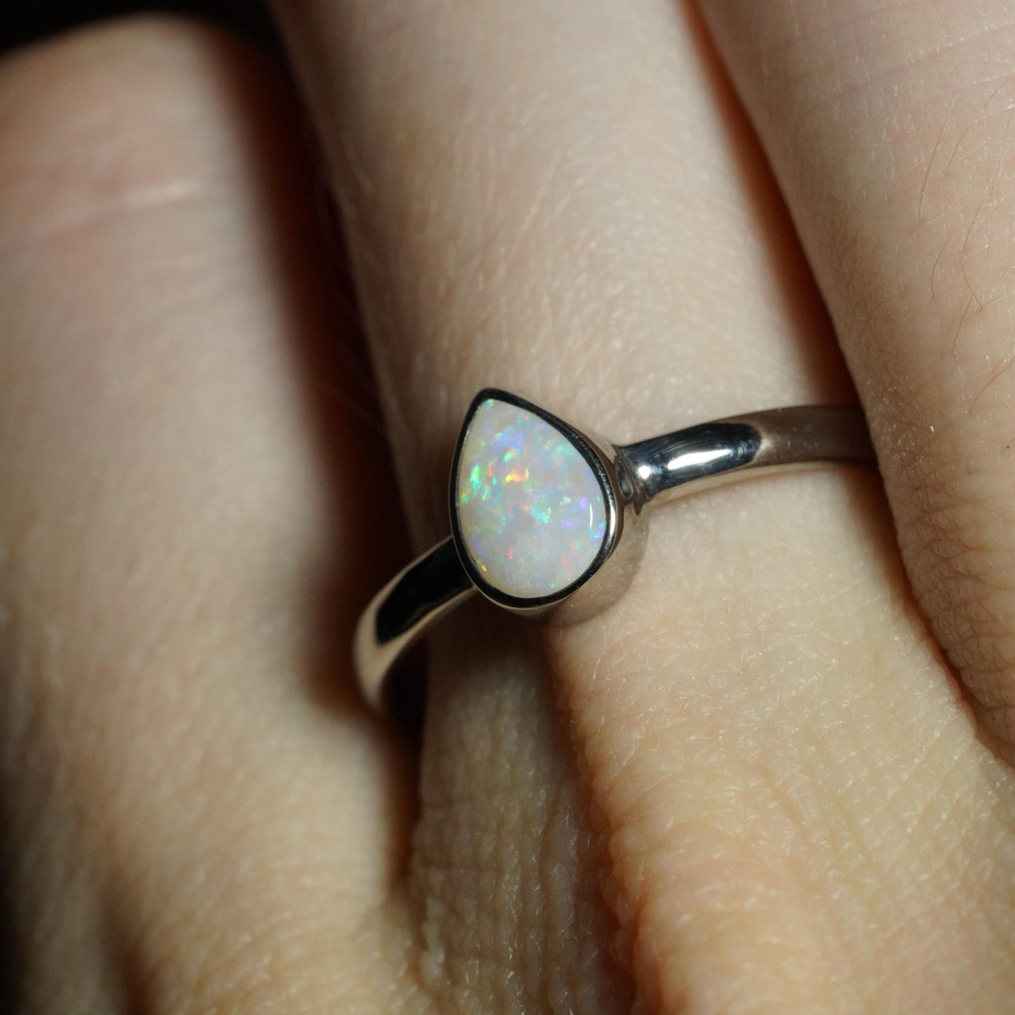 Australian Opal Ring | Sterling Silver | Size 7