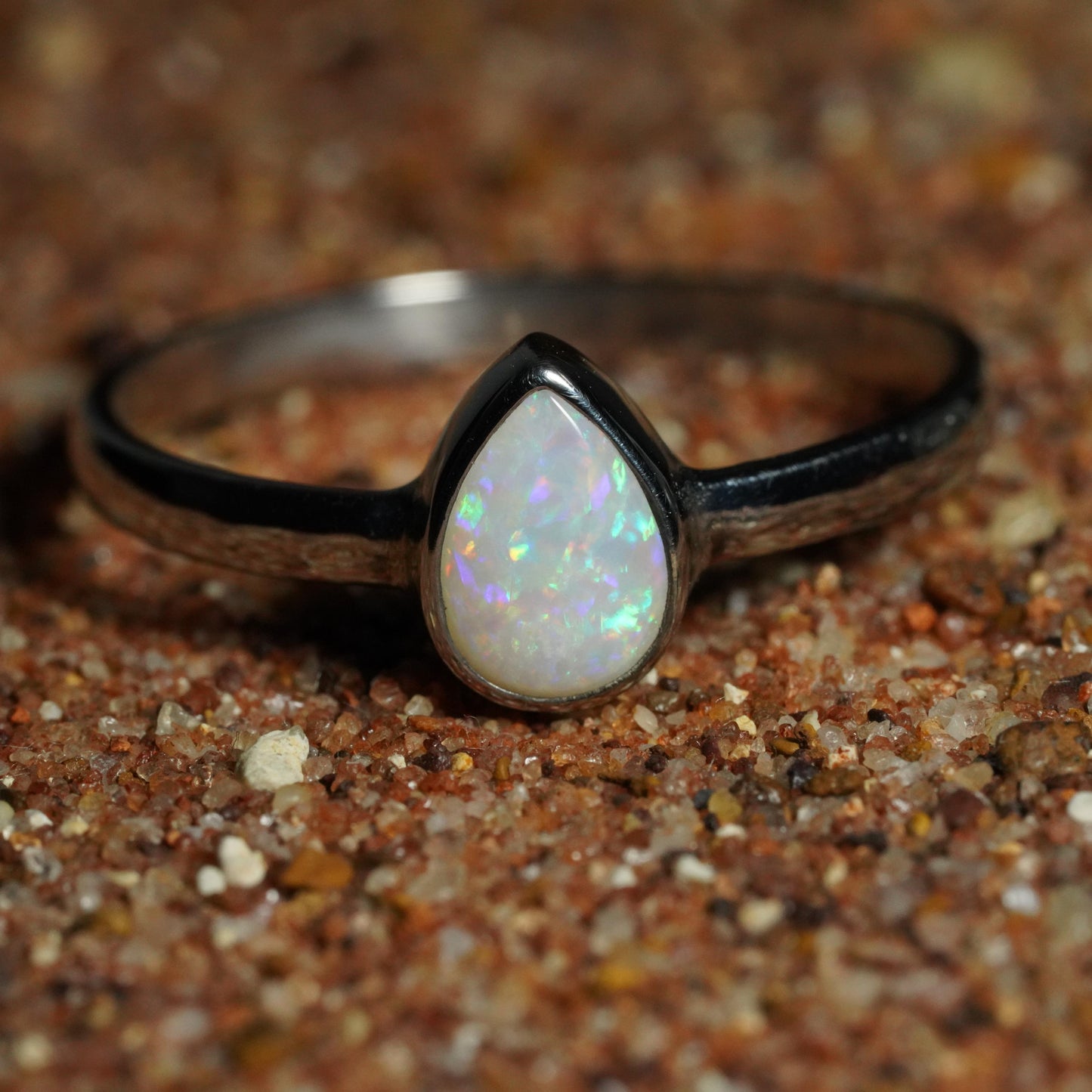Australian Opal Ring | Sterling Silver | Size 7