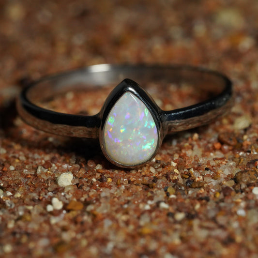 Australian Opal Ring | Sterling Silver | Size 7